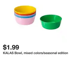 Ikea KALAS Bowl, mixed colors/seasonal edition offer