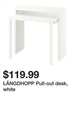 Ikea LÄNGDHOPP Pull-out desk, white offer