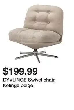 Ikea DYVLINGE Swivel chair, Kelinge beige offer