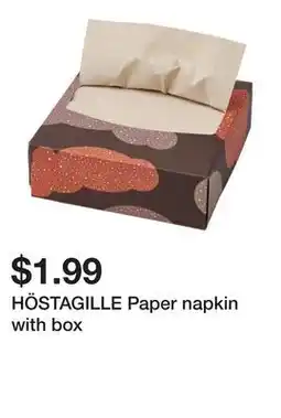 Ikea HÖSTAGILLE Paper napkin with box offer