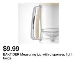 Ikea BAKTIDER Measuring jug with dispenser, light beige offer