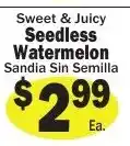 Sellers Bros Sweet & Juicy Seedless Watermelon offer