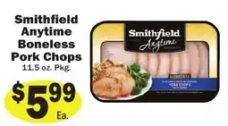 Sellers Bros Smithfield Anytime Boneless Pork Chops offer