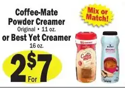 Sellers Bros Coffee-Mate Powder Creamer or Best Yet Creamer offer