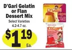 Sellers Bros D'Gari Gelatin or Flan Dessert Mix offer