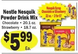 Sellers Bros Nestle Nesquik Powder Drink Mix offer