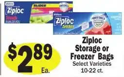 Sellers Bros Ziploc Storage or Freezer Bags offer