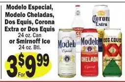 Sellers Bros Modelo Especial, Modelo Chelada, Dos Equis, Corona Extra or Dos Equis offer