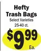 Sellers Bros Hefty trash bags offer