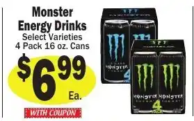 Sellers Bros Monster Energy Drinks offer