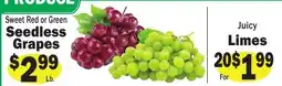 Sellers Bros Sweet Red or Green Seedless Grapes offer