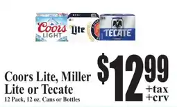 Baja Ranch Coors Lite, Miller Lite or Tecate offer