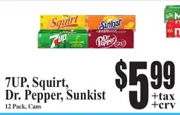 Baja Ranch 7up, Squirt, Dr Pepper, Sunkist offer