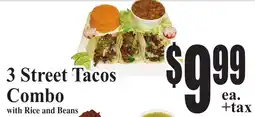 Baja Ranch 3 Street Tacos Combo offer