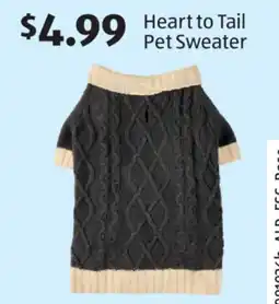Aldi Heart to Tail Pet Sweater offer
