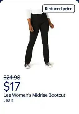 Walmart Lee Women's Midrise Bootcut Jean, Available in Regular, Short, Long Inseams offer