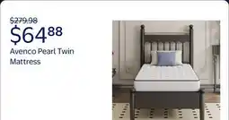 Walmart Avenco Pearl 6 Twin Size Medium Adult Supportive Innerspring Mattress offer