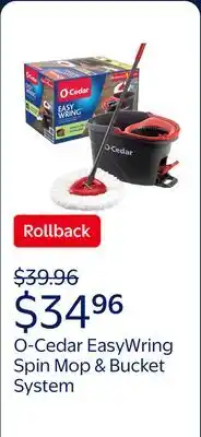 Walmart O-Cedar EasyWring Spin Mop & Bucket System offer
