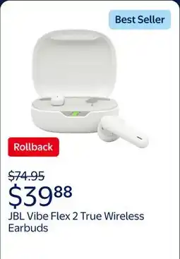 Walmart JBL Vibe Flex 2 - True Wireless Earbuds - White offer
