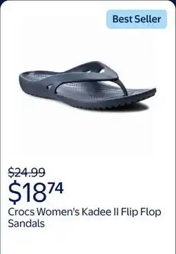 Walmart Crocs Women's Kadee II Flip Flop Sandals offer