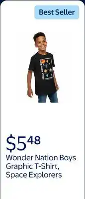 Walmart Wonder Nation, Boys' Graphic T-Shirt, Space Explorers offer