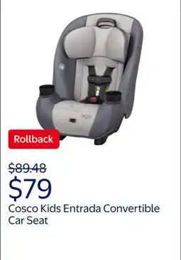 Walmart Cosco Kids Entrada Infant & Toddler Convertible Car Seat, Baby Car Seat, Shady Day, Grey offer