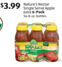 Aldi Nature's Nectar Single Serve Apple Juice 6-Pack offer