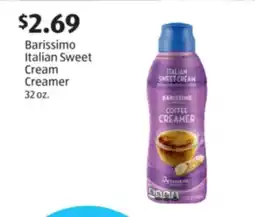 Aldi Barissimo Italian Sweet Cream Creamer offer