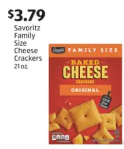 Aldi Savoritz Family Size Cheese Crackers offer