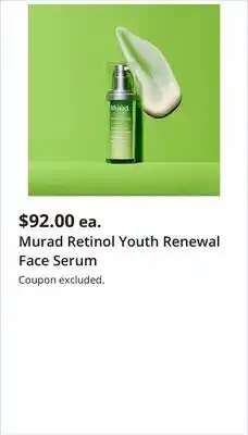 JC Penney Murad Retinol Youth Renewal Face Serum offer