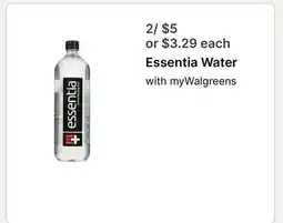 Walgreens Essentia Water offer