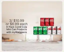 Walgreens 6-Pack Coca-Cola Mini Can Products offer
