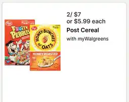 Walgreens Post Cereal offer