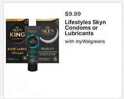 Walgreens Lifestyles Skyn Condoms or Lubricants offer