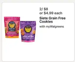 Walgreens Siete Grain Free Cookies offer