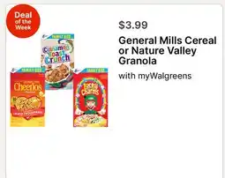 Walgreens General Mills Cereal or Nature Valley Granola offer