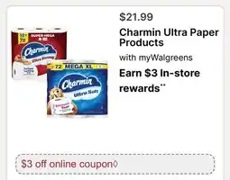 Walgreens Charmin Ultra Paper Products offer