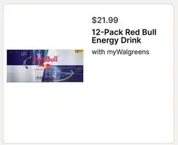 Walgreens 12-Pack Red Bull Energy Drink offer