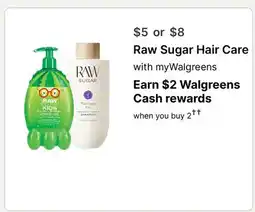 Walgreens Raw Sugar Hair Care offer