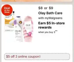 Walgreens Olay Bath Care offer