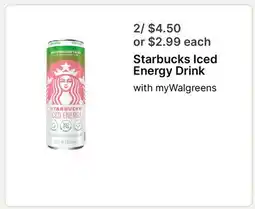 Walgreens Starbucks Iced Energy Drink offer