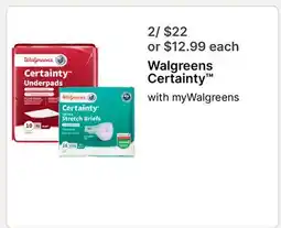 Walgreens Walgreens Certainty offer