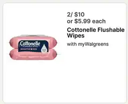 Walgreens Cottonelle Flushable Wipes offer