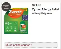 Walgreens Zyrtec Allergy Relief offer