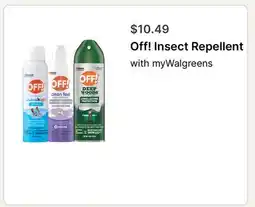 Walgreens Off! Insect Repellent offer