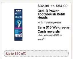 Walgreens Oral-B Power Toothbrush Refill Heads offer