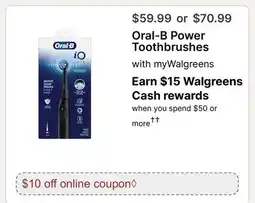 Walgreens Oral-B Power Toothbrushes offer