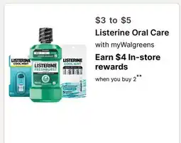 Walgreens Listerine Oral Care offer