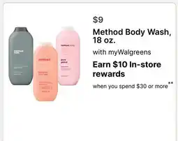 Walgreens Method Body Wash offer