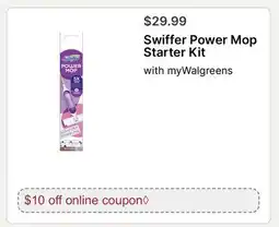 Walgreens Swiffer Power Mop Starter Kit offer